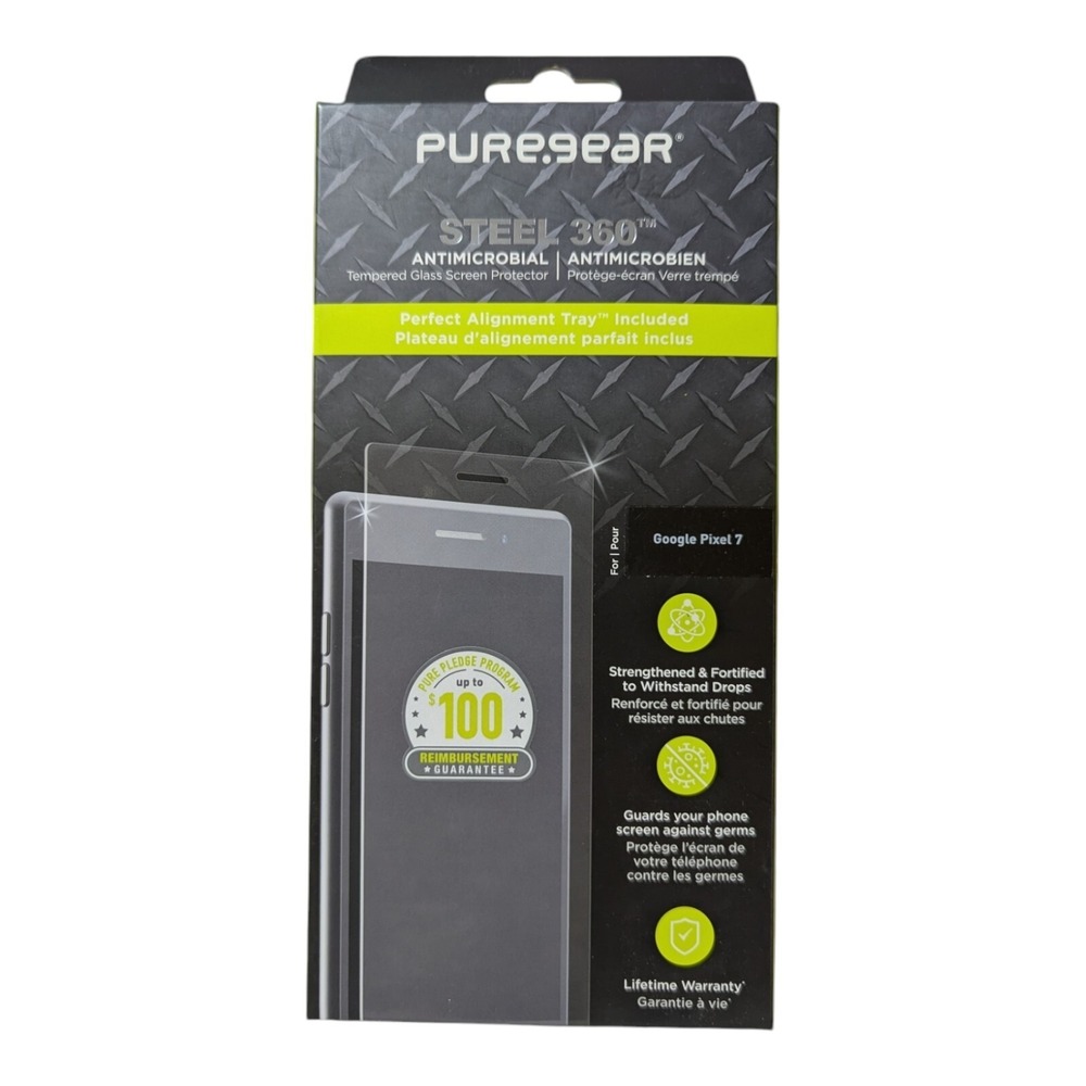 F3.‎ PureGear Steel 360 Tempered Glass Screen Protector For Google Pixel 7